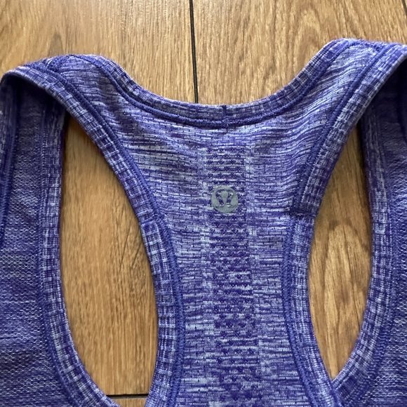 Lululemon swiftly tech tank heathered bruised berry race length size 4 - Picture 4 of 4